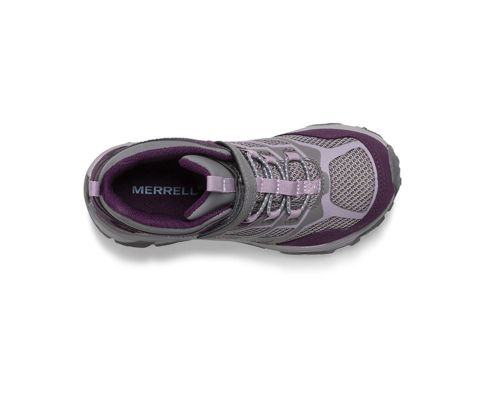 Merrell Hiking Shoes Grey - Moab FST Mid A/C Waterproof - Kids 70GBAJSTW